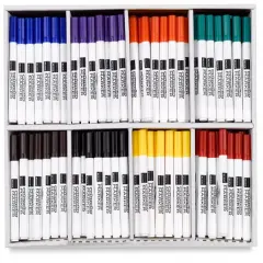Blick Broadline Water-Based Marker Set - Assorted Colors, Classroom Pack, Set of 200