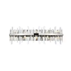 Serena 36 inch crystal bath sconce in chrome