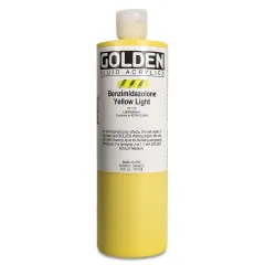Golden Fluid Acrylics - Benzimidazolone Yellow Light, 16 oz bottle