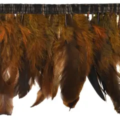 Belagio Feather Trim, 9" Wide, 10-Yard Bolt, Brown