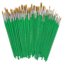 Blick Economy Golden Nylon Brush Class Pack - Round, Long Handle, Classpack 72