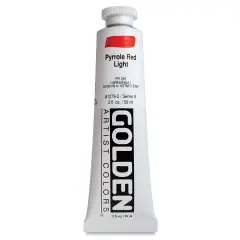 Golden Heavy Body Artist Acrylics - Pyrrole Red Light, 2 oz Tube
