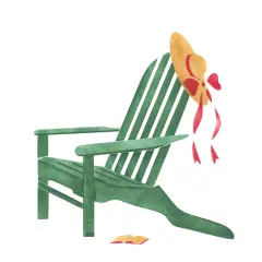 Large Adirondack Chair with Hat Wall Stencil | 596A by Designer Stencils | Outdoor Stencils | Reusable Art Craft Stencils for Painting on Walls, Canvas, Wood | Reusable Plastic Paint Stencil for Home Makeover | Easy to Use & Clean Art Stencil