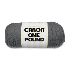 Caron One Pound Acrylic Yarn - 1 lb, 4-Ply, Medium Grey Mix