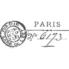 Paris Postmark Wall Stencil | 3734 by Designer Stencils | Word & Phrase Stencils | Reusable Art Craft Stencils for Painting on Walls, Canvas, Wood | Reusable Plastic Paint Stencil for Home Makeover | Easy to Use & Clean Art Stencil
