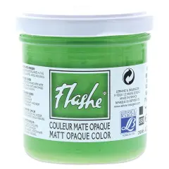 Lefranc & Bourgeois Flashe Vinyl Paint - Brilliant Green, 125 ml jar