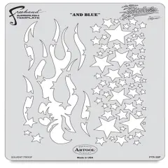 Iwata Artool Freehand Template - Patriotica And Blue