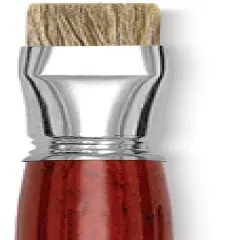 Escoda Bravo Light Ox Hair Brush - Bright, Long Handle, Size 12