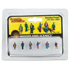 Woodland Scenics Model Scenery - Standing Scale People, Pkg of 6, 1/16"