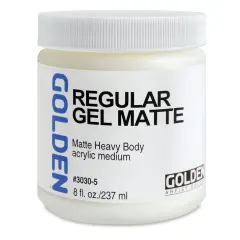 Golden Regular Acrylic Gel Medium - Matte, 8 oz jar