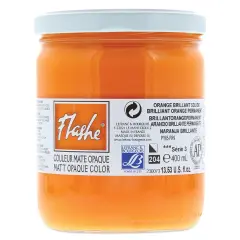 Lefranc & Bourgeois Flashe Vinyl Paint - Japanese Orange, 400 ml jar