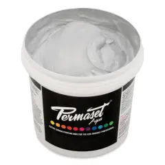 Permaset Aqua Fabric Ink - Bright Silver, Liter
