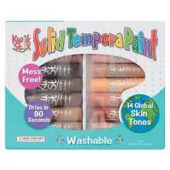 Kwik Stix Tempera Paint - Set of 14, Global Skin Tone Colors