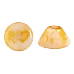 Konos Par Puca&reg; Czech glass bead, Frost Sweet Pink Travertin, 10 grams