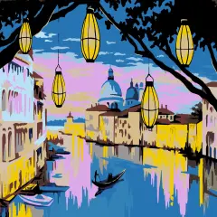 Artwille DIY Paint by Numbers for Adults and Kids, Acrylic Painting Kit - "Venice", 13.8 x 17.7 in