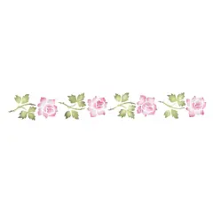 Medium Rose Wall Stencil | 715 by Designer Stencils | Floral Stencils | Reusable Art Craft Stencils for Painting on Walls, Canvas, Wood | Reusable Plastic Paint Stencil for Home Makeover | Easy to Use & Clean Art Stencil