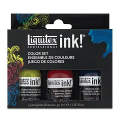 Liquitex Professional Acrylic Ink Set - Basic Colors, Set of 3, 30 ml
