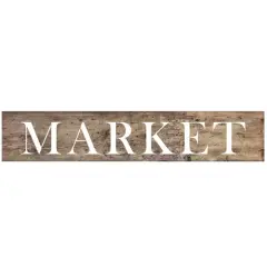 37-Inch Market Wall Stencil | 3794 by Designer Stencils | Word & Phrase Stencils | Reusable Art Craft Stencils for Painting on Walls, Canvas, Wood | Reusable Plastic Paint Stencil for Home Makeover | Easy to Use & Clean Art Stencil