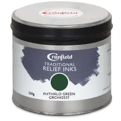 Cranfield Traditional Relief Ink - Phthalo Green, 500 g