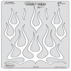Iwata Artool Freehand Template - Flame-O-Rama Ol' School