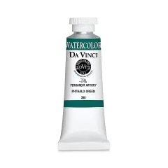 Da Vinci Artists' Permanent Watercolor - Phthalo Green, 37 ml tube