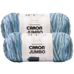 (Pack of 2) Caron Jumbo Print Yarn-Seafoam