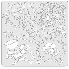 Iwata Artool Freehand Template - Curse of the Skull Master Voo Doo