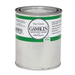 Gamblin Artist's Oil Color - Sap Green, 16 oz Can