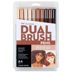 Tombow Dual Brush Pens - Portrait Colors, Set of 10