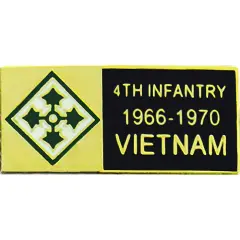 U.S. Army 4th Infantry Division Vietnam Pin 1 1/8"