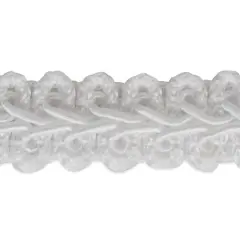 20 yards of Bulma Classic Woven Braid Trim | 20 yard cut White