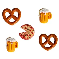 Buttons Galore Flatback Embellishments for Crafts - Happy Hour- 15 Pieces