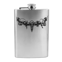8oz Tribal Bone Necklace Stainless Steel Flask