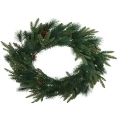 Set of 6: Angel Pine Wreath with Pine Cones | 24" Wide | Indoor/Outdoor Use | Christmas Front Door Accents | Winter Wreaths | Home & Office Decor - 2024 Christmas Collection, Floral Home by Artificial Flowers