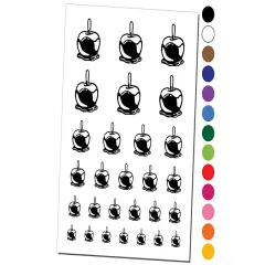 Caramel Candy Apple Temporary Tattoo Water Resistant Fake Body Art Set Collection Black