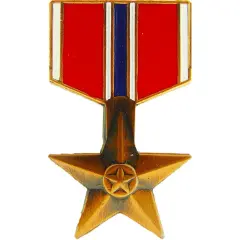 Bronze Star Medal Pin 1 3/16"