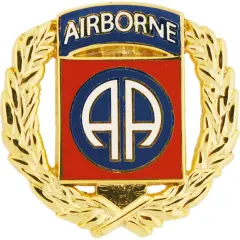 U.S. Army 82nd Airborne with Wreath Pin 1"
