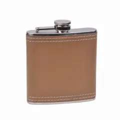 6oz Blank Leather Flask