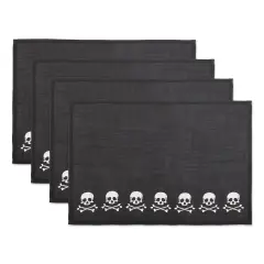 DII Skulls Embroidered Placemat (Set of 4)