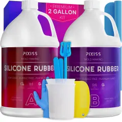 Pixiss Silicone Mold Making Kit 2 Gallon Liquid Silicone Rubber 8.4kg/296oz Kit