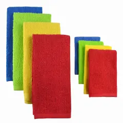 DII Assorted Urban Bar Mop Dishtowel & Dishcloth (Set of 8)