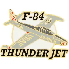 F-84 Thunderjet Airplane Pin 1 1/2"