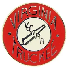 Virginia & Truckee Railroad Pin Red 1"