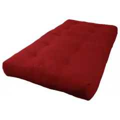 Blazing Needles Renewal 7-inch Twill Twin-size Futon Mattress - Ruby Red - Ruby Red