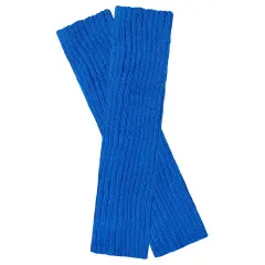 Wrapables 80's Style Neon Fluorescent Ribbed Leg Warmers, Blue