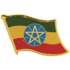Ethiopia Flag Pin 1"