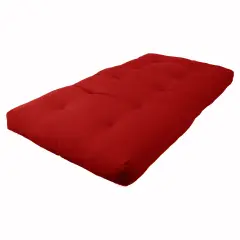 Blazing Needles Renewal 6-inch Twill Twin-size Futon Mattress - Ruby Red - Ruby Red
