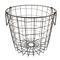 DII Metal Basket Bronze Round Small