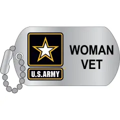 EagleEmblems P12314 Pin-Army,Woman Veteran ''Dog Tag'' (1.25'')