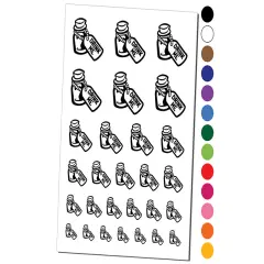 Drink Me Potion Bottle from Alice In Wonderland Temporary Tattoo Water Resistant Fake Body Art Set Collection White